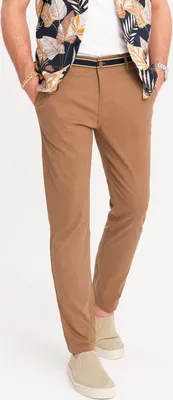 Productafbeelding van Ombre Clothing heren chino broek, kleur: bruin, maat: XL