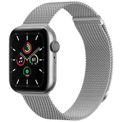 Produktbild von imoshion Magnetisches Milanaise Armband für das Watch Series 1 - 11 / SE / Ultra (44/45/46/49 mm) - Größe M - Silber