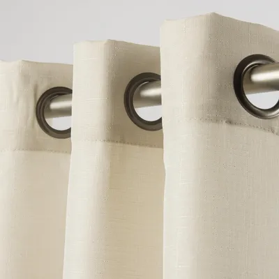 Produktbild von Fertiggardine Ösengardine Struktur uni beige 140x260cm