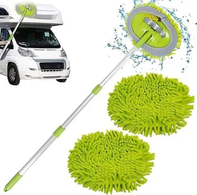 Produktbild von Famanu Autowasborstel 105 cm - 2-in-1 mit Handschuhoption