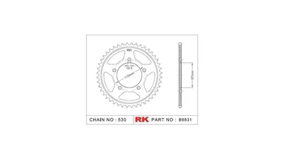 Produktbild von Rk Kettenrad 530 48z Stahl silber