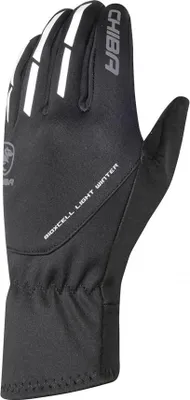 Zdjęcie produktu dla CHIBA BioXCell Light Winter - Rękawice narciarskie, rozmiar L, czarne, wykonane z materiału softshell, wyposażone w technologię BioXCell.