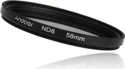 Obrázek produktu pro Andoer 58 mm UV+CPL+FLD+ND (ND2 ND4 ND8) sada fotografických filtrů, ultrafialový, cirkulárně polarizační, fluorescenční, neutrální hustota pro digitální zrcadlovky Nikon, Canon, Sony, Pentax