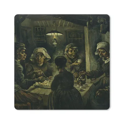 Produktbild von MuchoWow® Mauspad Mousepad Die Kartoffelesser - Vincent van Gogh 20x20 cm - Mousepads - Maus Mat - Pad - Mausunterlage - Desk Mat - Bureauartikeln