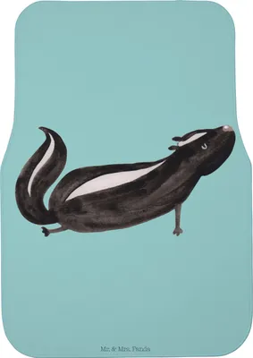 Produktbild von Mr. & Mrs. Panda Auto Fußmatte Stinktier Yoga - Türkis Pastell - Geschenk, Auto-Fußmatte, Liebe, Teppich, Skunk, Fürs, Lebe, Autoteppich, Automatte, Raubtier