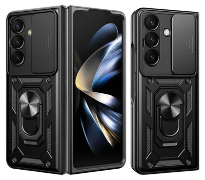 Produktbild von Hülle mit Kameraschutz Ringhalter für Samsung Galaxy Z Fold 8 Ultra Schwarz