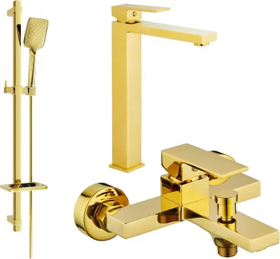 Immagine prodotto di Mexen Uno DQ62 set da bagno, oro - 71413DQ62-50