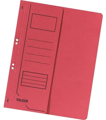 Produktbild von Falken Ösenhefter , A4, halb. Vorderd., rot