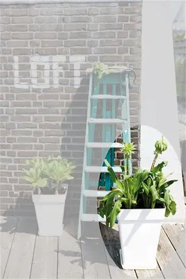 Image de Pot de plante elho Loft Urban Square High 37x37x51cm blanc