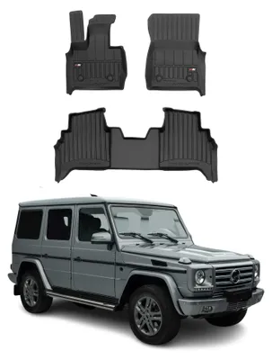 Produktbild von Fußmatten Gummimatten für Mercedes G-Klasse W464 2018-2025 Premium Schwarz 3x