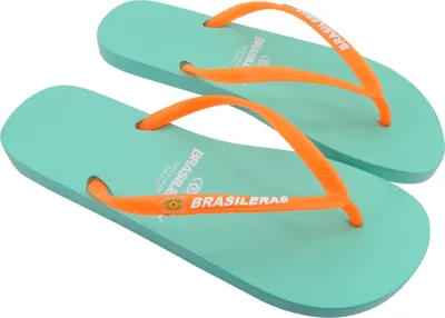 Obrázek produktu pro Brasileras UBCLACCBWNN4613_40-41, Ženy, Dospělý, Žabky, Zelená, Oranžová, 40-41, Guma