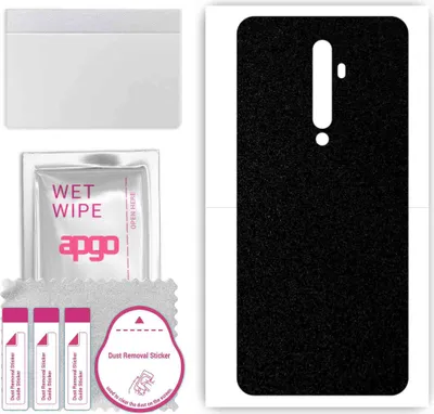 Produktbild von apgo Rückseite Schutzfolie, Skin, kompatibel mit Oppo Reno2 F, Hinten Displayschutzfolie aus Vinylfolie, kratzfest, einfache Montage - Mattschwarz