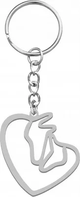 Image de Porte-clés Tête de cheval Argent 925 Cadeau DEDICATION