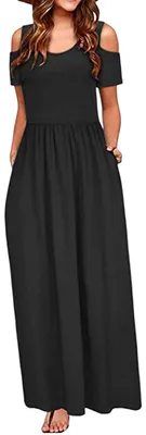 Imagen del producto de Vestido largo de Damen, ideal para el verano, ligero, casual, con bolsillos, color , talla XL