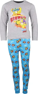 Produktbild von Super Zings Rivals Kinder Schlafanzug Pyjama – Grau / 110