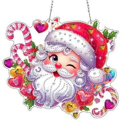 Produktbild von Diamond Painting Anhänger Weihnachtsbaum Fensterbild Bastelset für Wand & Fenster