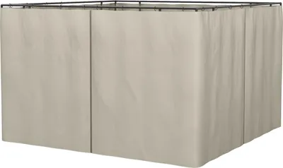 Produktbild von 4 Seitenteile Für 3X3M Pavillon, Mit Haken, Seitenwände, Polyester, Beige, 302X205Cm