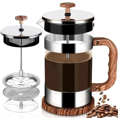 Zdjęcie produktu dla French press ekspres do kawy 1000 ml ze stali nierdzewnej