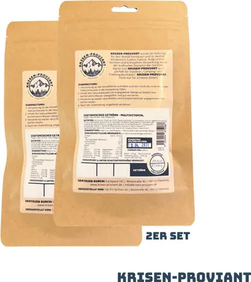 Produktbild von Krisen-Proviant isotonisches Getränk 2er-Set Multivitamin 1 l Notvorrat 5 Jahre