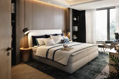 Produktbild von FEDVE Boxspringbett Schlafzimmerbett AKITA mit 2 Bettkästen, Doppelbett mit Bonell-Matratze und Topper 200x200