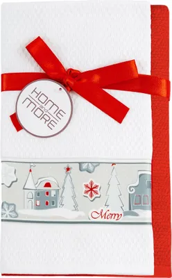 Image de Greno Lot de 2 Chiffons Cuisine Noël Blanc Rouge Absorbants