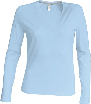 Immagine prodotto di Kariban T-shirt donna a maniche lunghe con scollo a V
