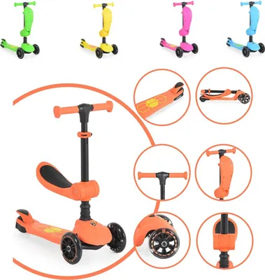 Produktbild von Moni Kinderroller 2 in 1 Lamborghini Laufrad, Lenkerhöhe verstellbar, klappbar orange