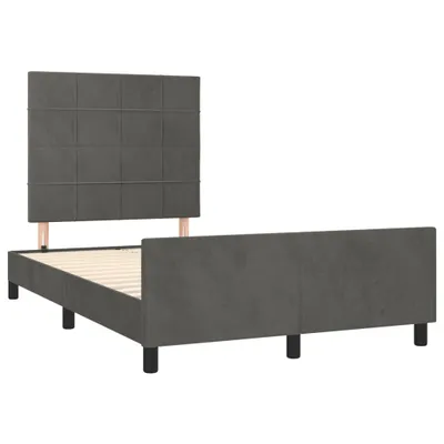 Obrázek produktu pro Maison Exclusive – postel bez matrace, tmavě šedá, 120 × 190 cm, samet