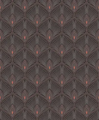 Produktbild von Masureel Tapete Art Decó Muster Schwarz - 632121 - 53 cm x 10.05 m