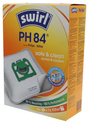Immagine prodotto di Swirl PH84 4 sacchi microfibra aspirapolvere Philips Oslo Vision Silence Nilfis