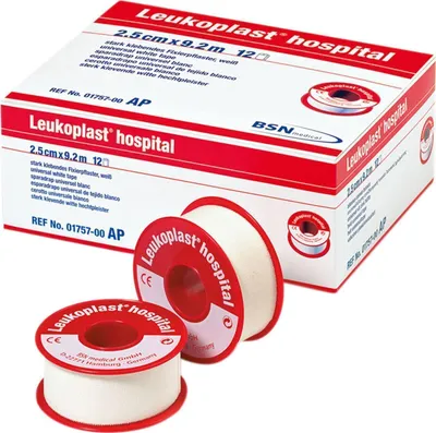 Produktbild von BSN Leukoplast hospital Fixierpflaster 12 Rollen 2,50 cm x 9,2 m