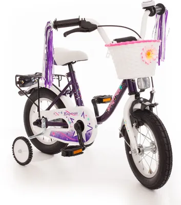 Produktbild von Kinderfahrrad 12 Zoll Fahrrad Kinder Mädchen Kinderrad Rad Mädchenfahrrad Lila