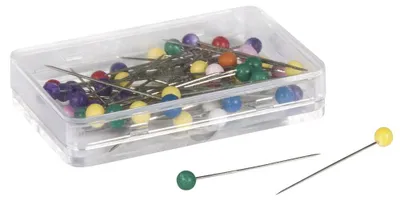 Immagine prodotto di 53875999 spille con testa in plastica, 31x0,6 mm, confezione SB da 50 pezzi