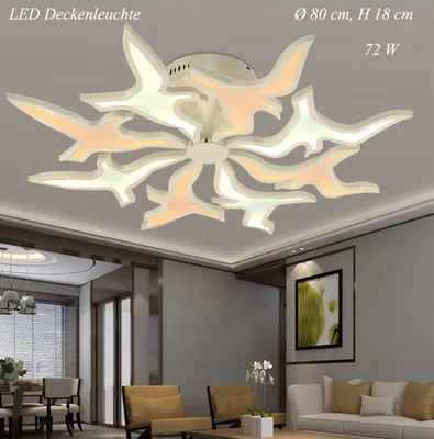 Produktbild von LED Deckenleuchte 80188. Ohne Fernbedienung. Vögel-Design. Sparsam A+