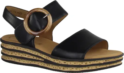 Immagine prodotto di Gabor 64550-27 Sandalo con zeppa, donna, nero, pelle, sandali - sandalo / fionda da donna, nero, pelle (nappa)