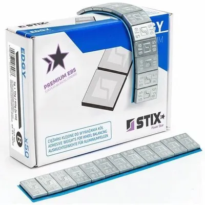 Produktbild von STIX Edgy Slim Klebegewichte 3 kg 50 Streifen 12×5 g Wuchtgewichte Alufelgen