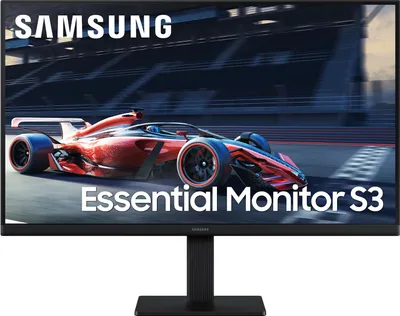 A Samsung S30GD computer monitor displaying a racing car on a track.
