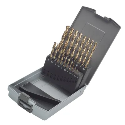 Produktbild von Keil RoseBox HSS-E DIN 338 Cobalt, geschliffen, Split Point, 19-tlg. 307 / 1-10 um 0,5 mm steigend