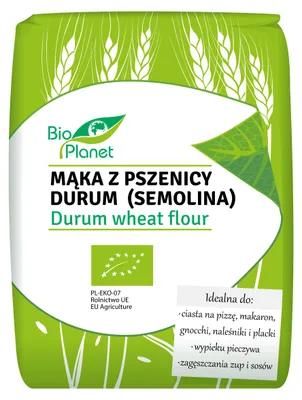 MĄKA Z PSZENICY DURUM (SEMOLINA) BIO 1 kg - BIO PLANET