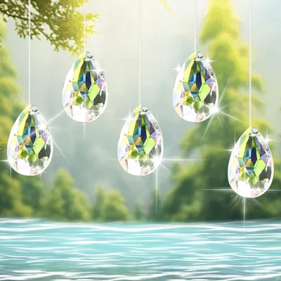 Obrázok produktu pre Suncatchers 38 mm, 10 ks, číre sklo, okenná dekorácia