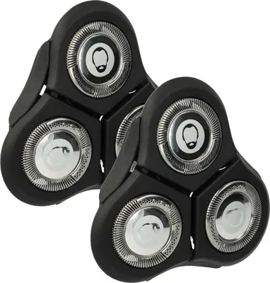 Produktbild von vhbw 2x Scherkopf kompatibel mit Philips RQ1180X, RQ1185, RQ1175, RQ1180CC, RQ1187, RQ1180, RQ1190, RQ1190X, RQ1160X, RQ1195 Rasierer Schwarz Silber