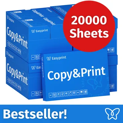Productafbeelding van NIEUW: Easyprint Printerpapier Kopieerpapier 20000 Vel 40 x 500 A4 Premium Extra Wit CIE 160 Testwinnaar PEFC-gecertificeerd