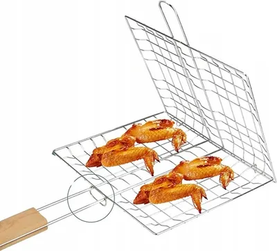 Zdjęcie produktu dla Ruszt Do Grilowania Żelazny Z Drewniną Raczką 60X40X30Cm 150498