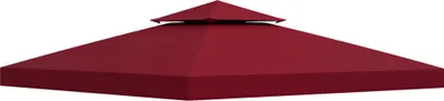 Image de Outsunny Toit de Remplacement pour pavillon de Jardin Toile de Rechange pour pavillon tonnelle Tente 3 x 3 m Rouge vineux