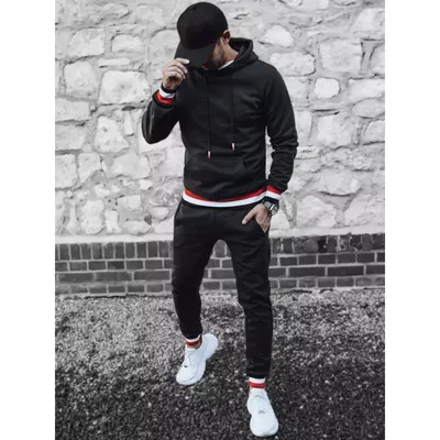 Produktbild von Dstreet Trainingsanzug für Männer Thekchen schwarz XXL