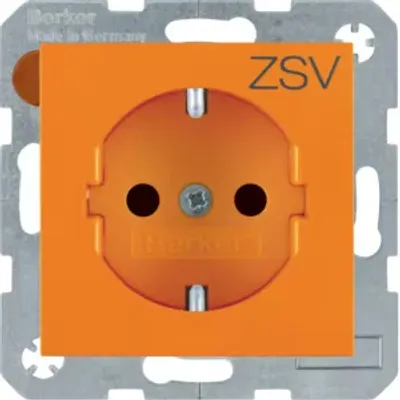 Produktbild von Berker 47238907, Typ F, Orange, Duroplast, IP20, 250 V, 16 A