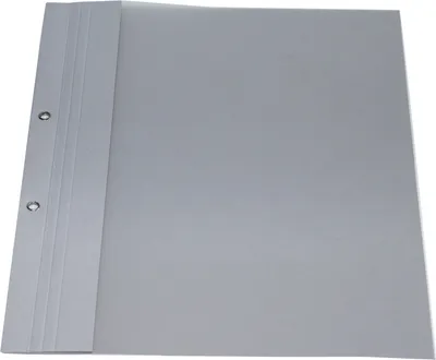 Produktbild von Berichtsmappe grau 100er Pack 2 fach geöst silberne Ösen mit Folie