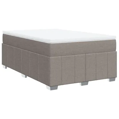 Image de vidaXL Lit Boxspring avec matelas Taupe 120x190 cm Tissu
