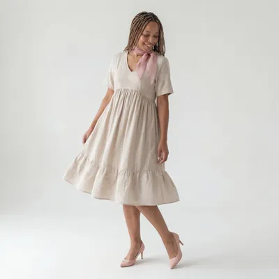 Produktbild von Sommerkleider Damen Leichte Strandkleider Midi Damenkleider ALinie 40 42 44 Boho