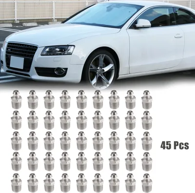 Image de 45pcs Graisseur Droit M10x1 Nickel Plaqué Raccord Graissage Nipple Moto Voiture